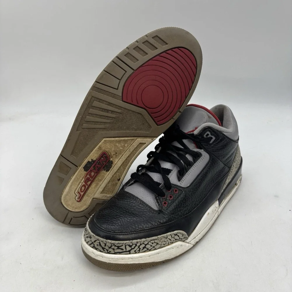 Jordan 3 Retro Black Cement Shoes Mens 11 Lace Up Streetwear Casual y2k (2011)